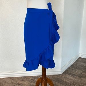 Royal Blue Express Wrap/Tie Skirt